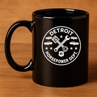 Detroit Horsepower Department M1 Woodward 11oz C Handle Ceramic Mug