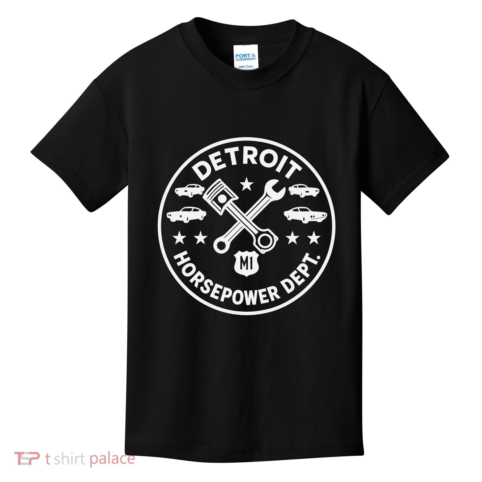 Detroit Horsepower Department M1 Woodward Kids T-Shirt