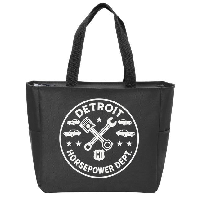 Detroit Horsepower Department M1 Woodward Zip Tote Bag