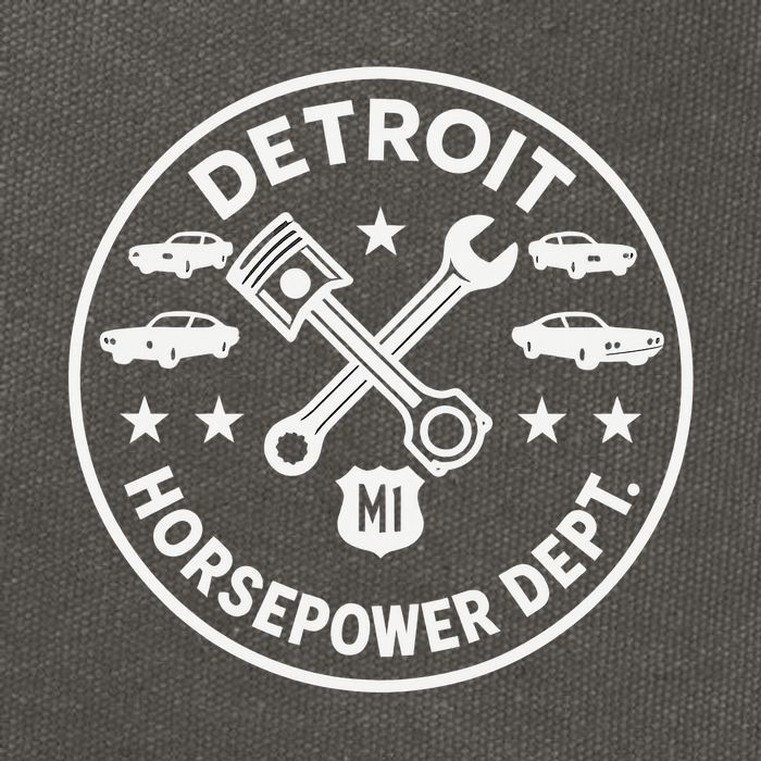 Detroit Horsepower Department M1 Woodward Cotton Canvas Backpack