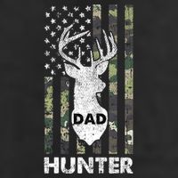 Deer Hunter Dad Cool Hunting American Flag Camo Stripes Papa 7 Panel Mesh Trucker Snapback Hat