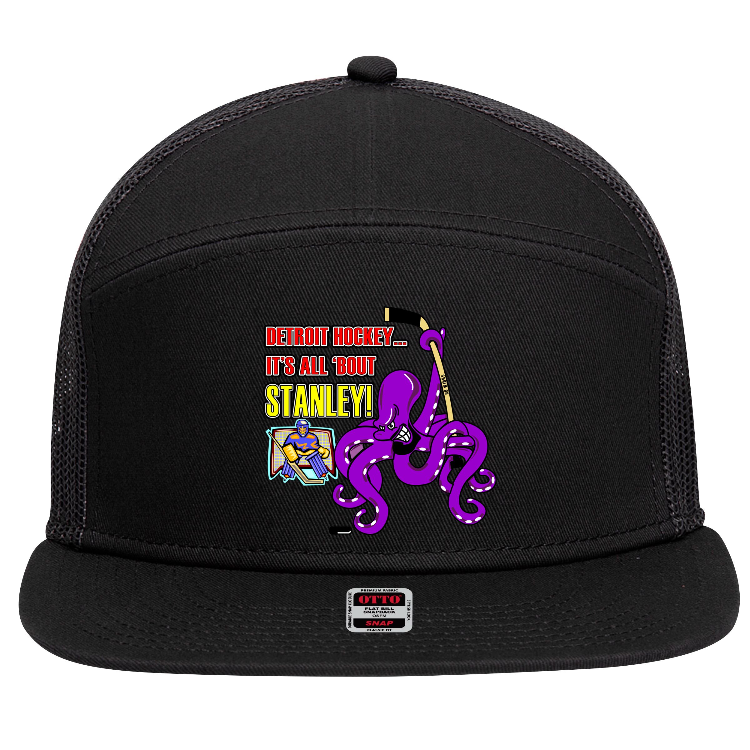 Detroit Hockey 7 Panel Mesh Trucker Snapback Hat