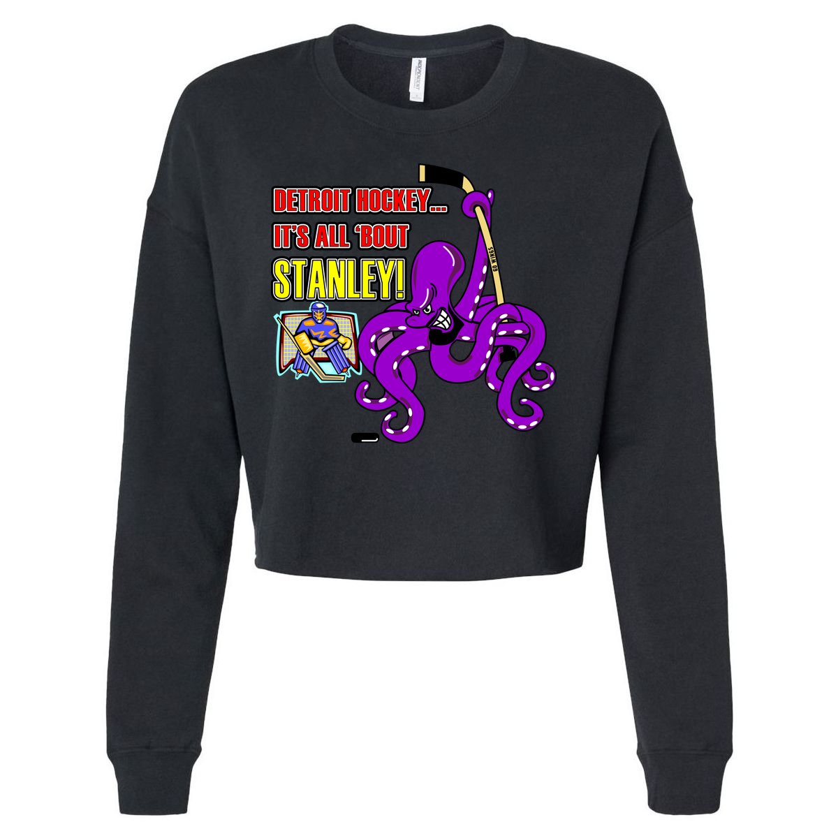 Detroit Hockey Cropped Pullover Crew