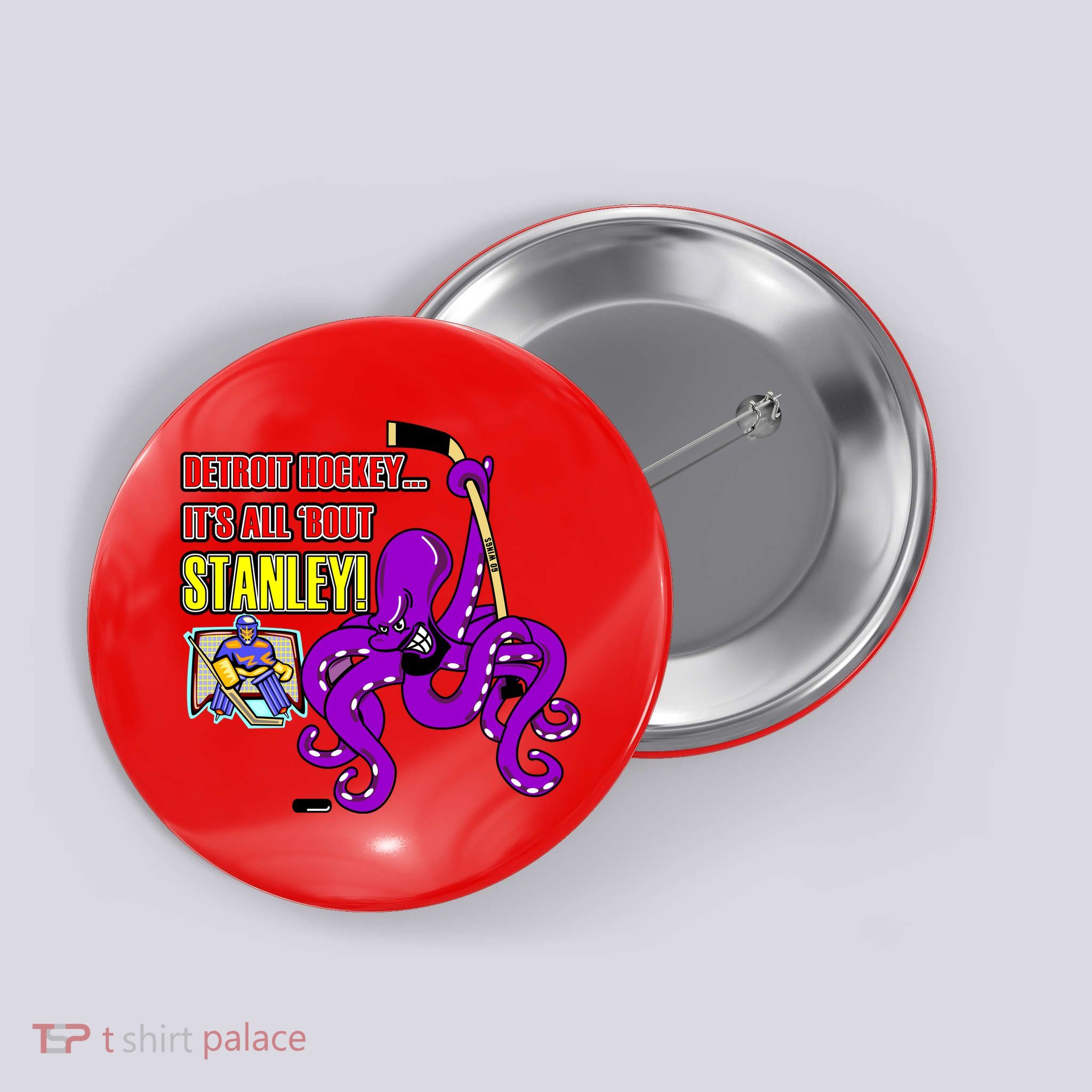 Detroit Hockey Button