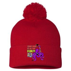 Detroit Hockey Pom Pom 12in Knit Beanie