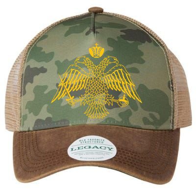 Double Headed Eagle Byzantine Christian Orthodox Emblem Legacy Tie Dye Trucker Hat