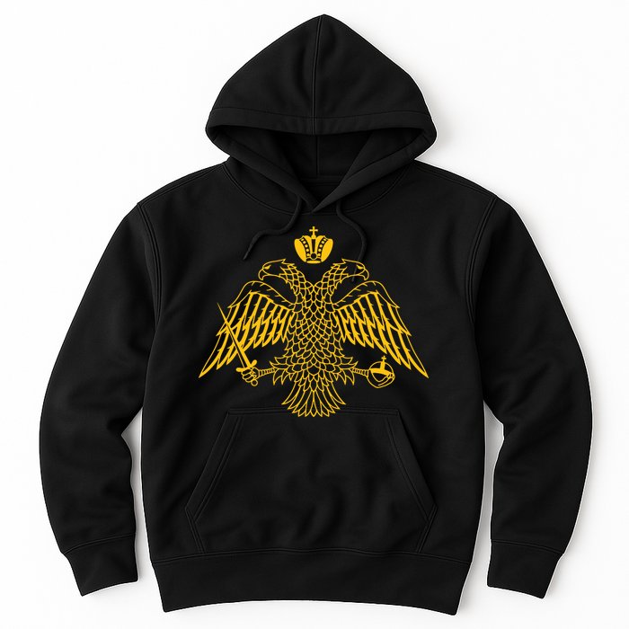 Double Headed Eagle Byzantine Christian Orthodox Emblem Hoodie