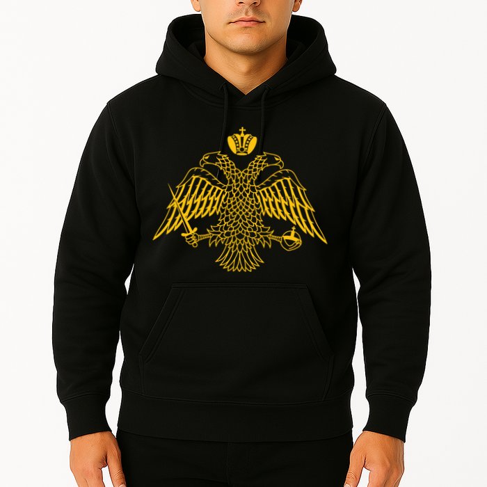 Double Headed Eagle Byzantine Christian Orthodox Emblem Hoodie