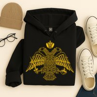 Double Headed Eagle Byzantine Christian Orthodox Emblem Hoodie