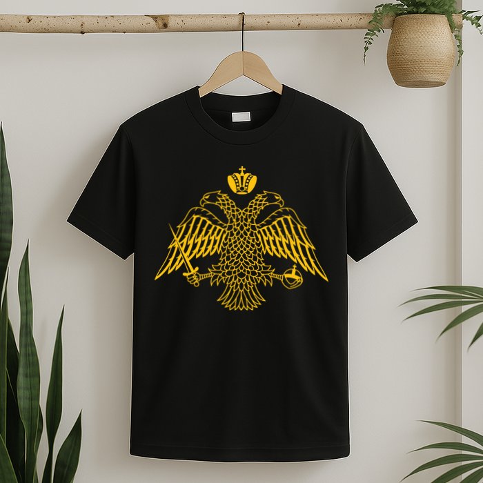 Double Headed Eagle Byzantine Christian Orthodox Emblem T-Shirt