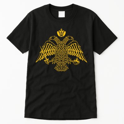 Double Headed Eagle Byzantine Christian Orthodox Emblem Tall T-Shirt