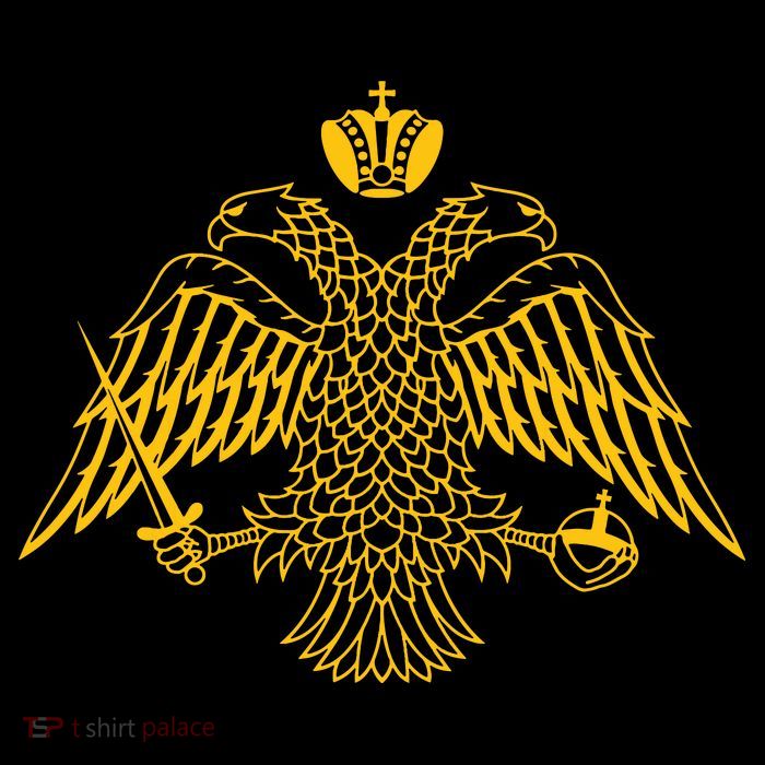 Double Headed Eagle Byzantine Christian Orthodox Emblem Tall T-Shirt