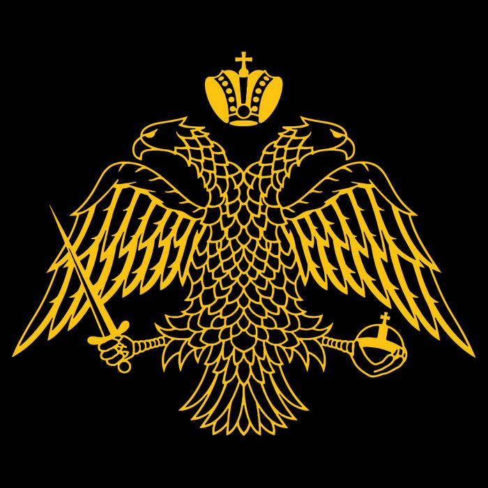 Double Headed Eagle Byzantine Christian Orthodox Emblem Drawstring Bag