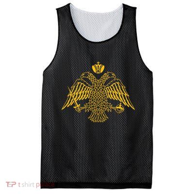 Double Headed Eagle Byzantine Christian Orthodox Emblem Mesh Reversible Basketball Jersey Tank
