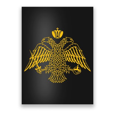 Double Headed Eagle Byzantine Christian Orthodox Emblem Poster