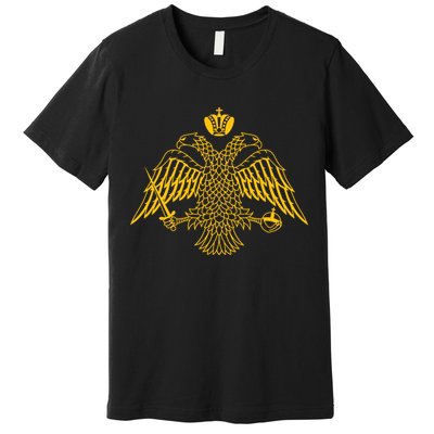 Double Headed Eagle Byzantine Christian Orthodox Emblem Premium T-Shirt