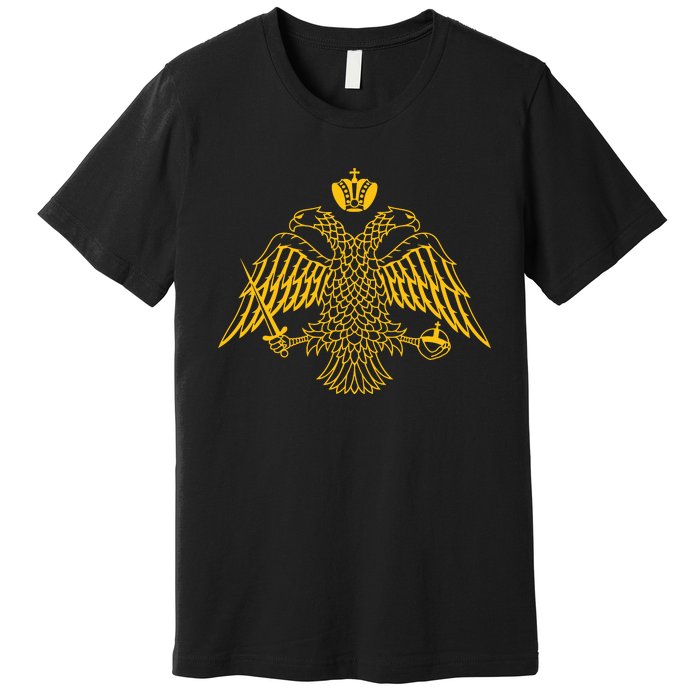 Double Headed Eagle Byzantine Christian Orthodox Emblem Premium T-Shirt