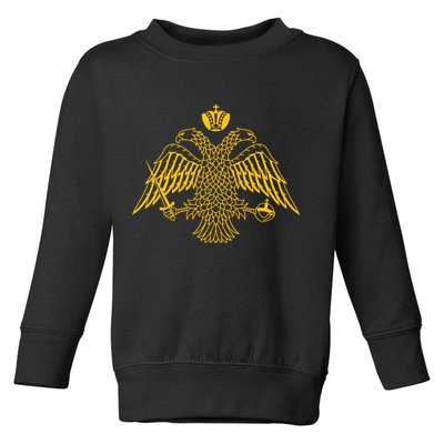 Double Headed Eagle Byzantine Christian Orthodox Emblem Toddler Sweatshirt