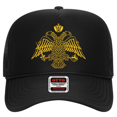 Double Headed Eagle Byzantine Christian Orthodox Emblem Trucker Hat