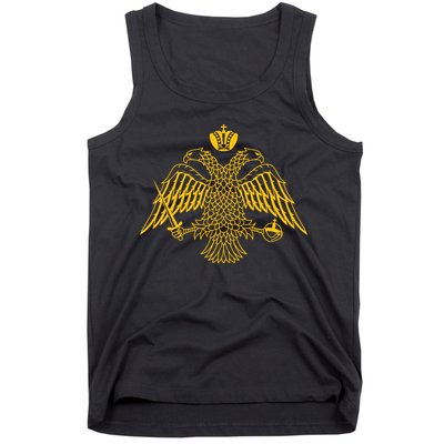 Double Headed Eagle Byzantine Christian Orthodox Emblem Tank Top