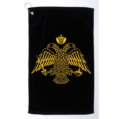 Double Headed Eagle Byzantine Christian Orthodox Emblem Golf Towel