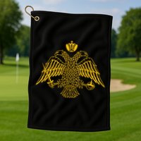 Double Headed Eagle Byzantine Christian Orthodox Emblem Golf Towel