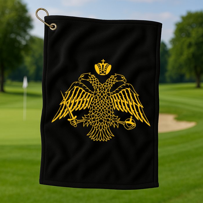 Double Headed Eagle Byzantine Christian Orthodox Emblem Golf Towel