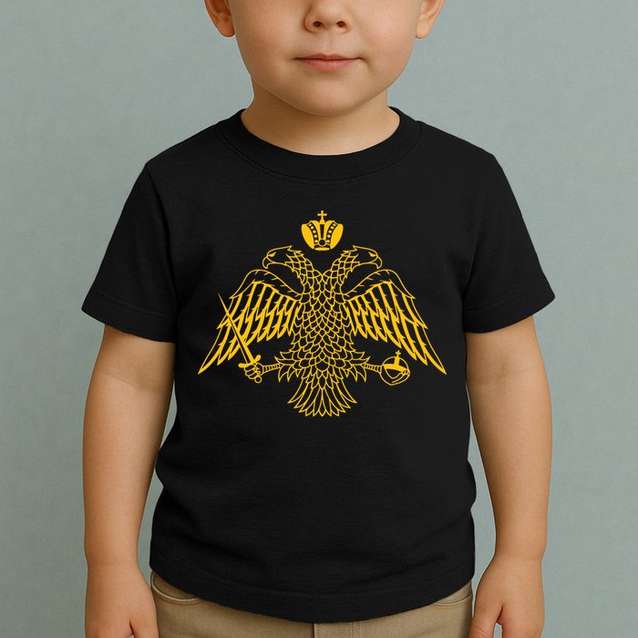 Double Headed Eagle Byzantine Christian Orthodox Emblem Toddler T-Shirt