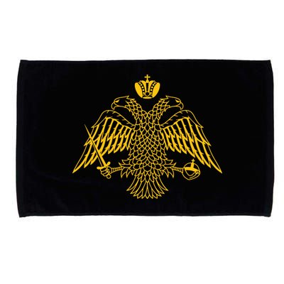 Double Headed Eagle Byzantine Christian Orthodox Emblem Microfiber Hand Towel