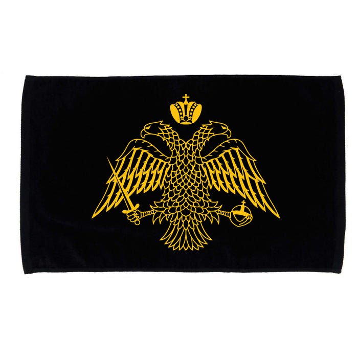 Double Headed Eagle Byzantine Christian Orthodox Emblem Microfiber Hand Towel