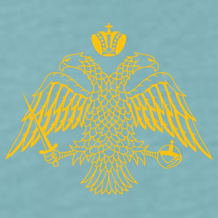 Double Headed Eagle Byzantine Christian Orthodox Emblem Sueded Cloud Jersey T-Shirt