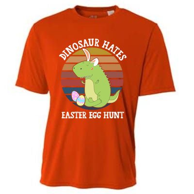 Dinosaur Hates Easter Egg Hunt T Rex Bunny Ears Easter Funny Gift Funny Gift Cooling Performance Crew T-Shirt