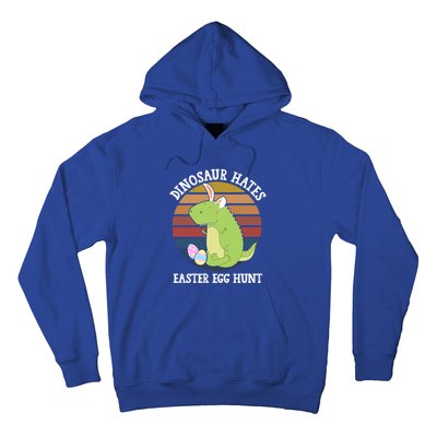 Dinosaur Hates Easter Egg Hunt T Rex Bunny Ears Easter Funny Gift Funny Gift Hoodie