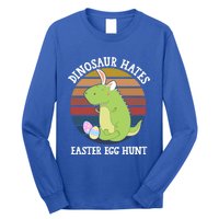 Dinosaur Hates Easter Egg Hunt T Rex Bunny Ears Easter Funny Gift Funny Gift Long Sleeve Shirt