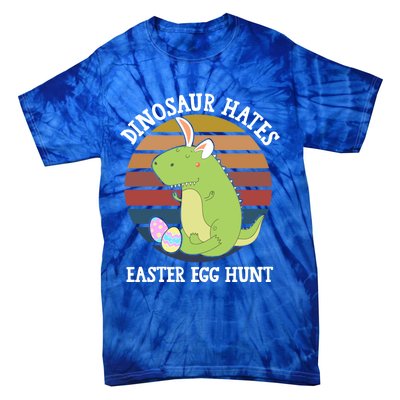 Dinosaur Hates Easter Egg Hunt T Rex Bunny Ears Easter Funny Gift Funny Gift Tie-Dye T-Shirt