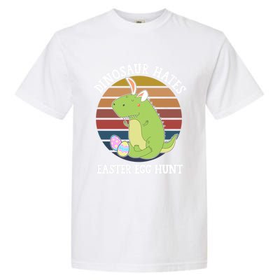 Dinosaur Hates Easter Egg Hunt T Rex Bunny Ears Easter Funny Gift Funny Gift Garment-Dyed Heavyweight T-Shirt