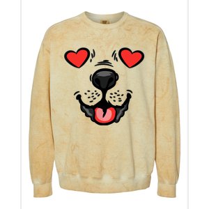 Dog Heart Eyes Valentines Day Cute Puppy Doggie Pet Lover Colorblast Crewneck Sweatshirt