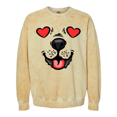 Dog Heart Eyes Valentines Day Cute Puppy Doggie Pet Lover Colorblast Crewneck Sweatshirt