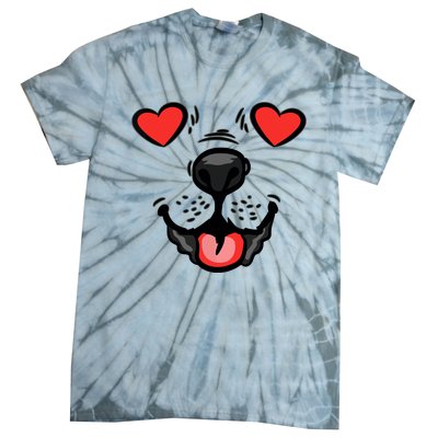 Dog Heart Eyes Valentines Day Cute Puppy Doggie Pet Lover Tie-Dye T-Shirt