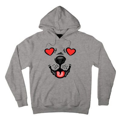 Dog Heart Eyes Valentines Day Cute Puppy Doggie Pet Lover Tall Hoodie