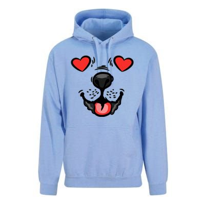 Dog Heart Eyes Valentines Day Cute Puppy Doggie Pet Lover Unisex Surf Hoodie