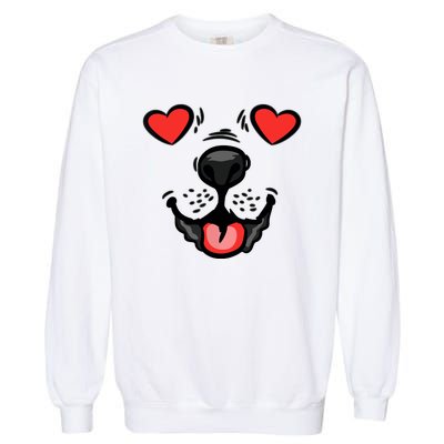 Dog Heart Eyes Valentines Day Cute Puppy Doggie Pet Lover Garment-Dyed Sweatshirt