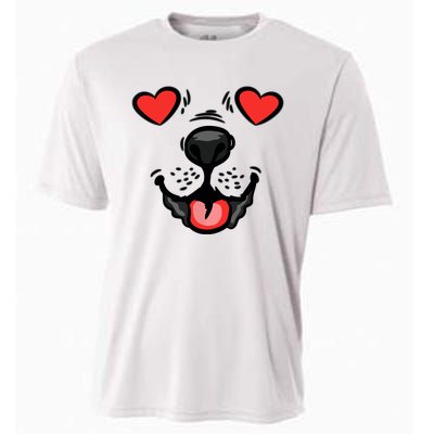 Dog Heart Eyes Valentines Day Cute Puppy Doggie Pet Lover Cooling Performance Crew T-Shirt