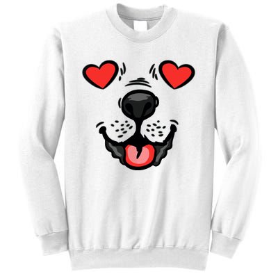 Dog Heart Eyes Valentines Day Cute Puppy Doggie Pet Lover Sweatshirt