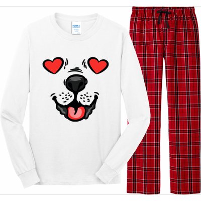 Dog Heart Eyes Valentines Day Cute Puppy Doggie Pet Lover Long Sleeve Pajama Set