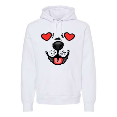 Dog Heart Eyes Valentines Day Cute Puppy Doggie Pet Lover Premium Hoodie