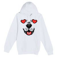 Dog Heart Eyes Valentines Day Cute Puppy Doggie Pet Lover Premium Pullover Hoodie