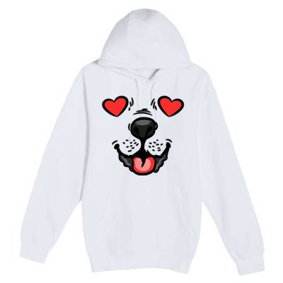 Dog Heart Eyes Valentines Day Cute Puppy Doggie Pet Lover Premium Pullover Hoodie