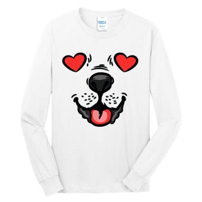 Dog Heart Eyes Valentines Day Cute Puppy Doggie Pet Lover Tall Long Sleeve T-Shirt