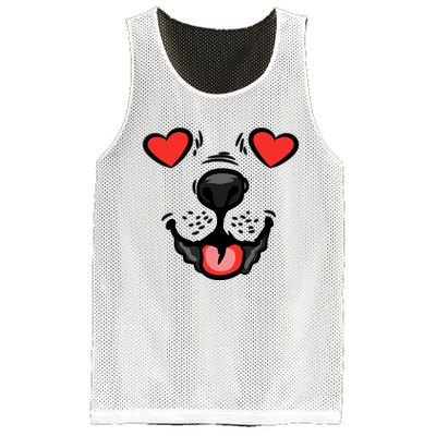 Dog Heart Eyes Valentines Day Cute Puppy Doggie Pet Lover Mesh Reversible Basketball Jersey Tank